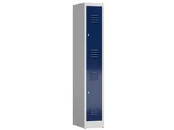 Dubbeldekse garderobekast 1800x310x500mm 2vak B300mm RAL7035 RAL5010