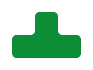 plaksymbool,T-vorm,markering HxB 100x150mm,PVC,groen - 1