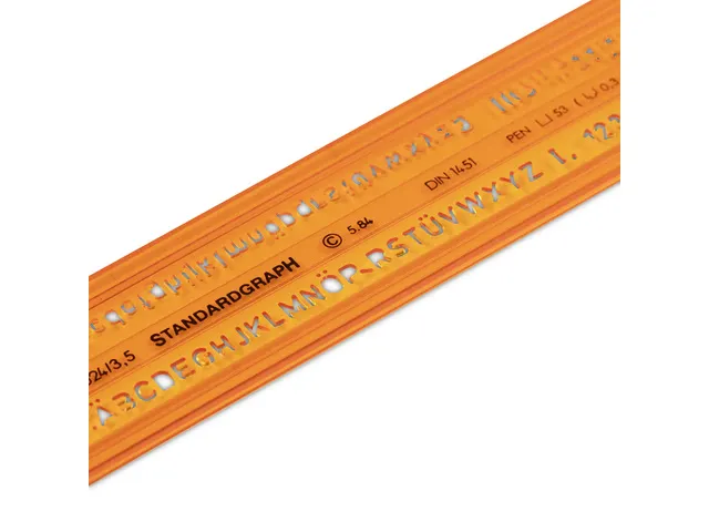 Lettersjabloon Standardgraph H-profiel vetgedrukt, recht 3,5mm