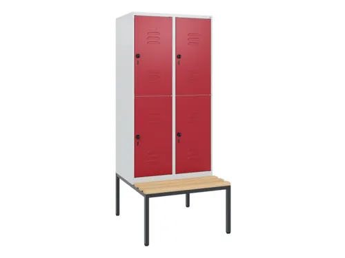 Dubbeldekse dekenkist,HxBxD 1950x800x815mm,2x2vak.,vak B 400mm