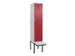 locker met bank,voor scheiding van kleding,HxBxD 2120x400x815mm,1vak