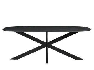Vergadertafel Harper Deens Ovaal 300x100cm Zwart blad met Spinpoot - 3