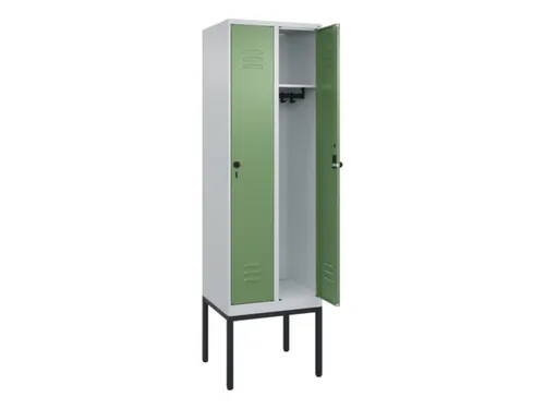 locker,HxBxD 2120x600x500mm,2vak,vak B 300mm,draaigrendel