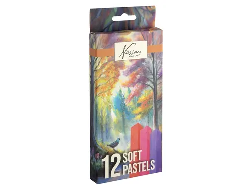 Pastelkrijt Nassau fine art zacht blister 12 stuks assorti