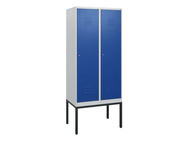 locker,HxBxD 1950x800x500mm,2vak,vak B 400mm,cil.-slot,voetonderstel