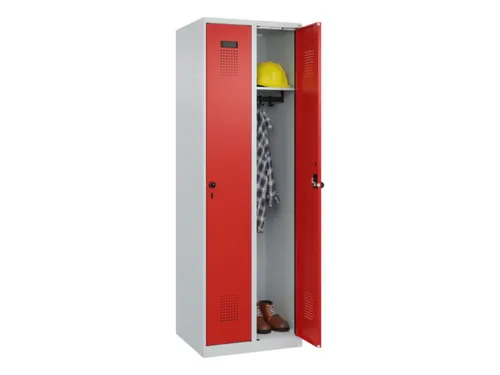 locker,HxBxD 1850x600x500mm,2vak,vak B 300mm,draaigrendel