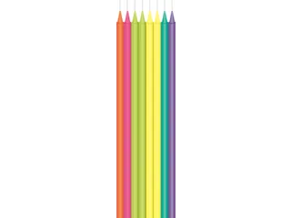 Kaarsjes Haza long bright 15cm 16 stuks assorti - 2