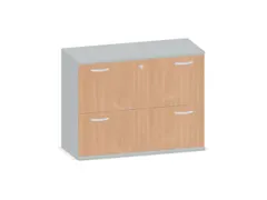 hangmappenkast 770x1000x430mm 2hangmappenframes Lichtgrijs+ Beuken