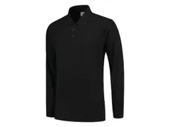 Poloshirt 201009 Zwart Lange Mouwen Maat S