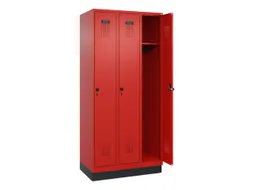 locker,HxBxD 1950x900x500mm,3vak,vak B 300mm,draaigrendel,sokkel