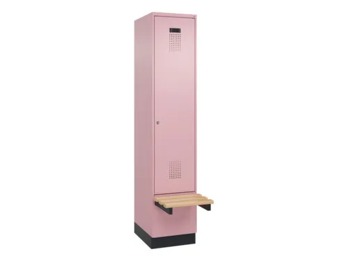 locker met bank,HxBxD 1950x400x815mm,1vak,vak B 400mm,cilinderslot