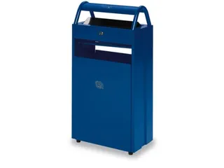Combi-Asbak 8/60 liter Blauw 960x480x250 Overkapping Verzinkt - 1