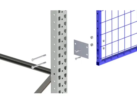 Bevestigingsset V. Gaasachterwand,V. Palletstelling,Staal Verzinkt