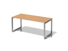 bureau,HxBxD 740x1800x800mm,blad beuken,sledeframe zilverkleurig