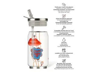 Thermosbeker Les Artistes Paris blik 280ml Chupa Kiss met rietje - 2