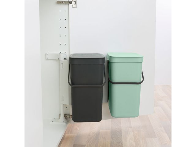 Brabantia Sort & Go poubelle à encastrer 2 x 12 litres - Jade