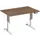 Elektrisch ihv bureau,HxBxD 730-1230x1200x800mm,blad notenboom