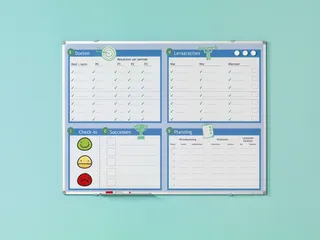 Whiteboard Bedrukt Eigen Ontwerp 100x100cm Softline 8mm alu-profiel - 2