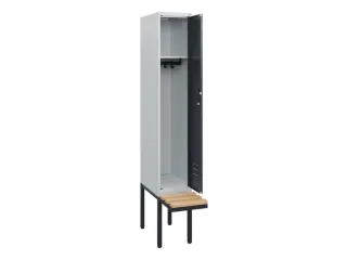 locker met bank,HxBxD 1950x300x815mm,1vak,vak B 300mm,cil.-slot - 2