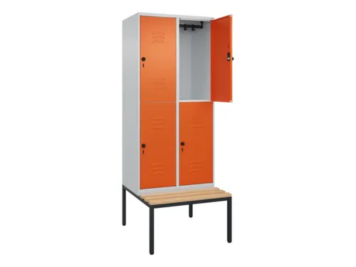 Dubbeldekse dekenkist,HxBxD 2120x800x815mm,2x2vak.,vak B 400mm
