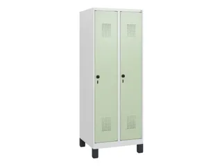 schoollocker,HxBxD 1630x600x500mm,2vak,vak B 300mm,draaigrendel,voeten - 2