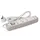 3-Voudige Stekkerdoos Met Schakelaar - 2 USB-Poorten - Grijs/WIT - 1.5