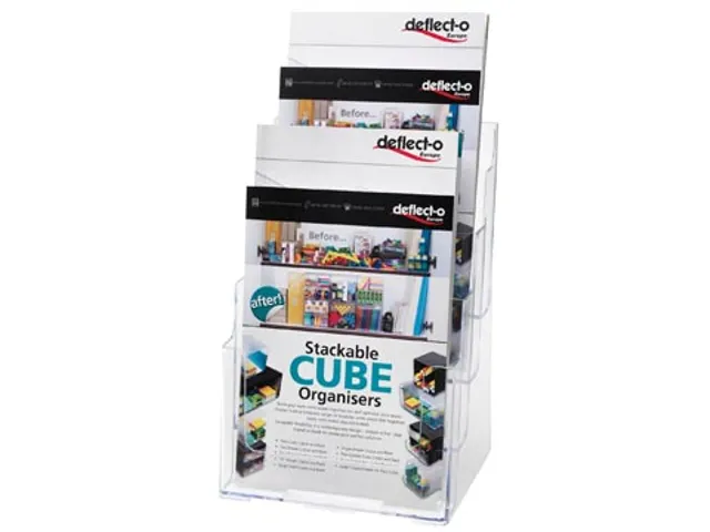 Deflecto Folderhouder Ft A4, 4 Opbergvakken