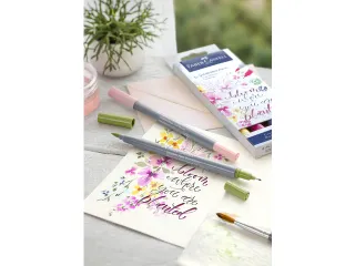 Duo aquarelmarker Goldfaber etui 6 stuks Lettering - 9