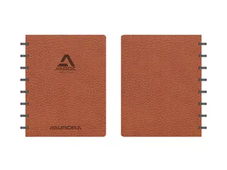 Schrift Adoc Business A5 ruit 5x5mm 144 pagina's 90gr bruin - 1