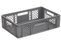 Euronorm Stapelkrat Pe 170x600x400mm 33liter Open Grijs