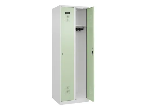 locker,HxBxD 1850x600x500mm,2vak,vak B 300mm,cil.-slot,staand op vloer