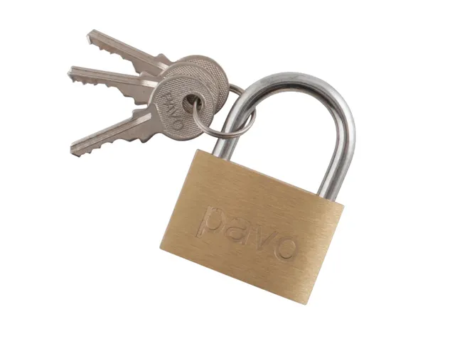 Hangslot Pavo Messing 40mm met 3 sleutels