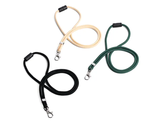 Textielkoord Gerecycled PET Met Karabijnhaak Groen 10 Stuks