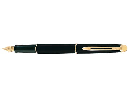 Vulpen Waterman Hemisphere Matt Black Gold GT Fijn Blauwe inkt