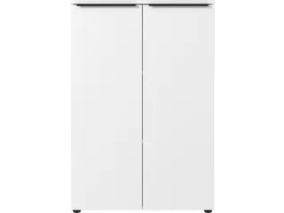 dossierkast,HxBxD 120x810x400mm,2xhouten vloer,3ordnerhoogte,romp wit - 2
