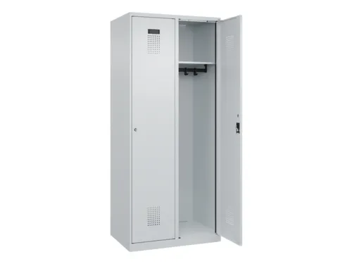 locker,HxBxD 1850x800x500mm,2vak,vak B 400mm,cil.-slot,staand op vloer