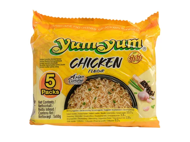 Noodles Yum Yum kip bami 5-pack 5x60gr
