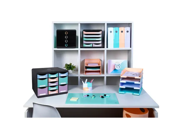 Module de classement Big Box 4 tiroirs Aquarel - Couleurs assorties