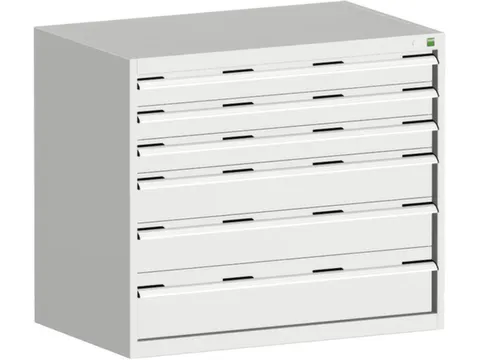 ladekast HxBxD 900x1050x650mm 6laden RAL7035 front RAL7035