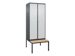 locker met bank,HxBxD 2120x800x815mm,2vak,vak B 400mm,cil.-slot