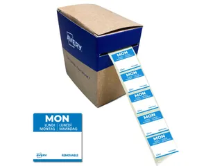 Etiket Avery HACCP maandag blauw 25x25mm 1000 stuks - 4