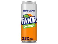 Frisdrank Fanta orange Zero 0.33 Liter 24 Stuks