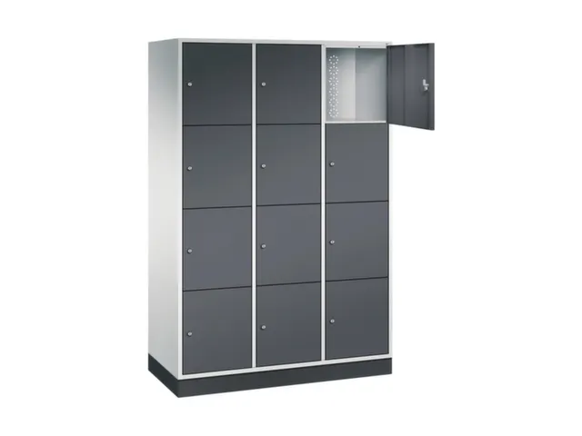 grootvolume-lockersysteem,RAL 7035/RAL 7021,HxBxD 1950x1220x500mm