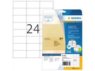 HERMA 4685 Transparante folie-etiketten Mat A4 70x37mm 600 stuks - 1