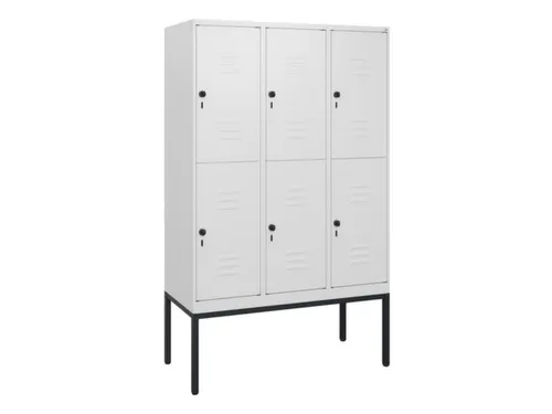 dubbeldekse locker,HxBxD 1950x1200x500mm,3x2vak.,vak B 400mm