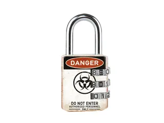 Hangslot Masterlock 3-cijfer combinatie 30mm danger motief - 2