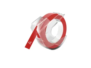 Labeltape Dymo rol 9mmx3M glossy vinyl prof rood 520102 - 2