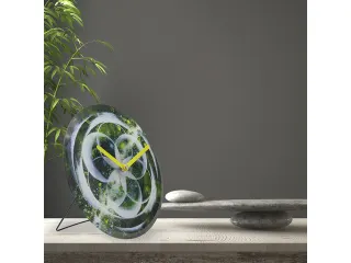 Tafelklok Nextime dia 20cm groen glas Cosmo Green Tafel - 8