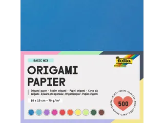 Origami papier Folia 70gr 10x10cm 500 vel assorti kleuren - 1