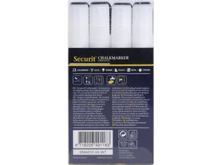 Krijtstift Securit Sma-510 Schuin 2-6mm Wit 4 Stuks - 8